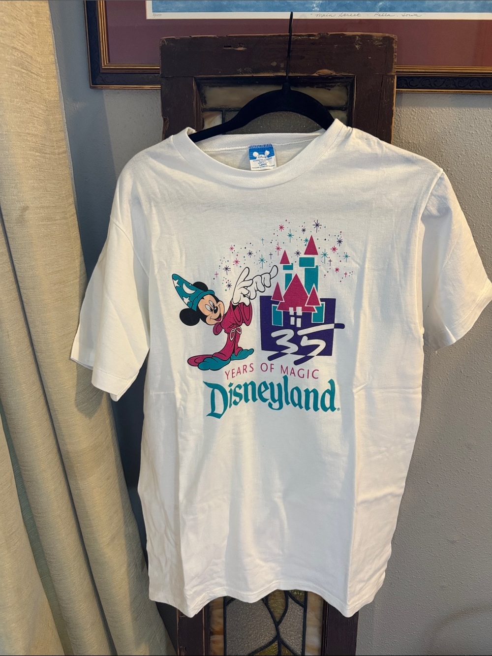 Disney White Disneyland 35 Years of Magic Mickey Tee